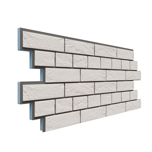 Фасадная термопанель Доломит Венецианский кирпич 20 мм Белый купить в Ульяновске