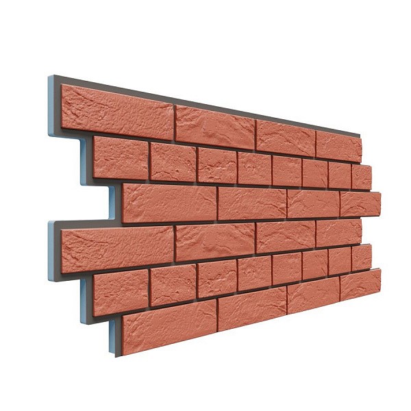 Фасадная термопанель Доломит Венецианский кирпич 20 мм Красный купить в Ульяновске