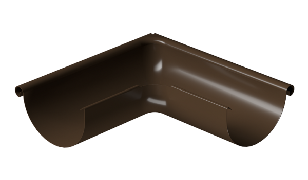Угол внешний 90° D125 Döcke STAL PREMIUM Каштан, (RAL 8017) купить в Ульяновске