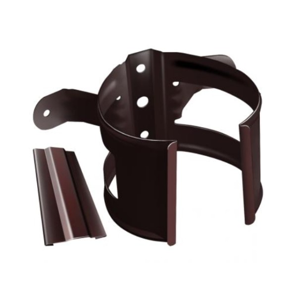 Водосток Grand Line 125x90 – Хомут трубы (на дерево) RAL 8017 купить в Ульяновске