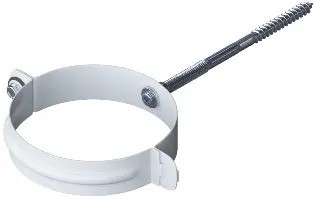 Водосток Альта-Профиль Метал – Хомут трубы металлический (белый) купить в Ульяновске