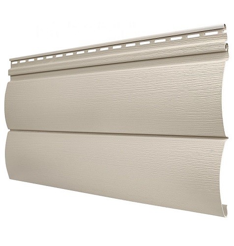 Виниловый сайдинг Tecos - Оцилиндрованный брус двойной (под бревно), Бежевый купить в Ульяновске