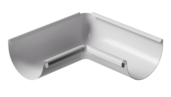 Угол внутренний 90° D125 Döcke STAL PREMIUM Пломбир, (RAL 9010) купить в Ульяновске