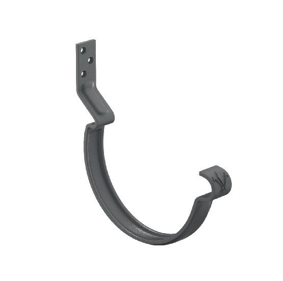 Водосток Aquasistem, система 125x90 - Крюк крепления желоба короткий RAL 7024 Тёмно-серый купить в Ульяновске