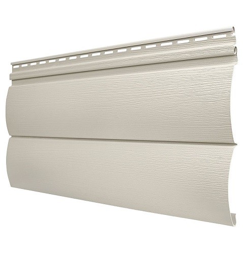 Виниловый сайдинг Tecos - Оцилиндрованный брус двойной (под бревно), Слоновая кость купить в Ульяновске