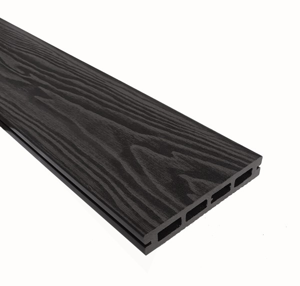 Террасная доска из ДПК Terrapol Смарт 3D Пустотелая с пазом Черное дерево купить в Ульяновске