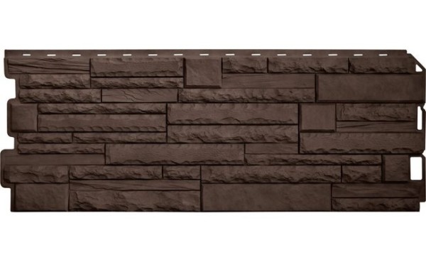 Фасадная панель Альта-Профиль Скалистый камень ЭКО Коричневый купить в Ульяновске