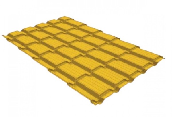 Металлочерепица GL квадро профи 0,45 PE RAL 1018 купить в Ульяновске