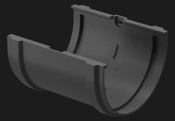 Соединитель желоба Docke Premium ПВХ - Графит купить в Ульяновске