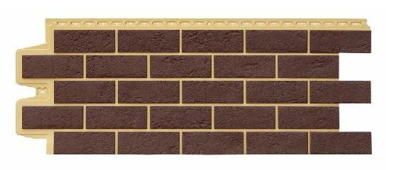 Фасадная панель Grand Line Состаренный кирпич Элит каштан, ШОВ песочный купить в Ульяновске