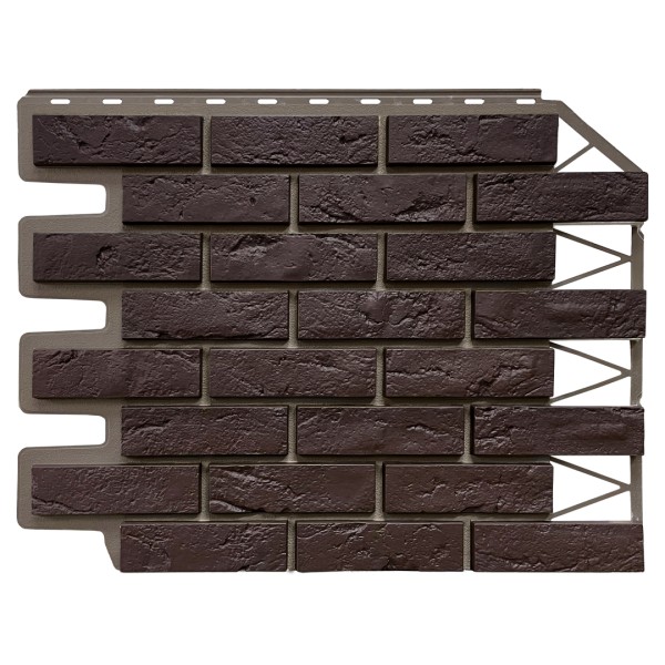 Фасадная панель FineBer, Кирпич Баварский, Темно коричневый купить в Ульяновске
