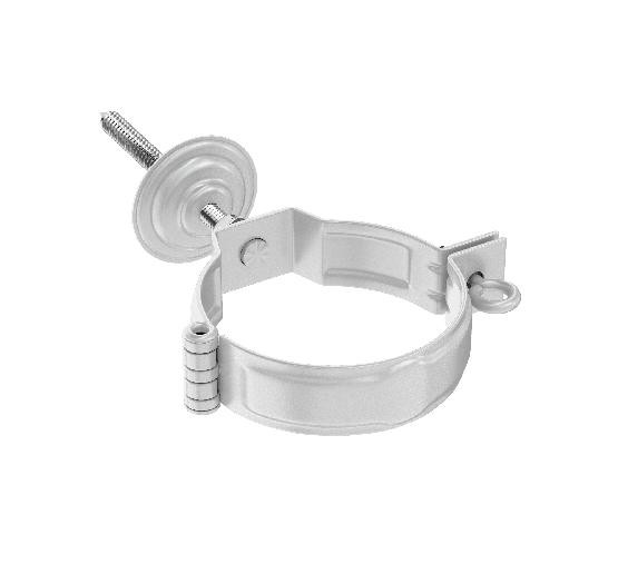 Водосток Aquasistem, система 150x100 - Комплект крепления трубы RR 20 Мраморно-белый купить в Ульяновске