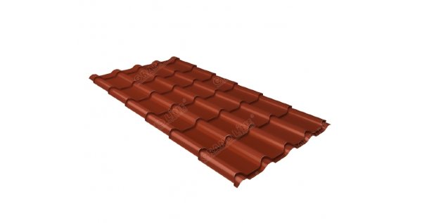 Металлочерепица камея GL 0,5 Atlas RAL 8004 терракота купить в Ульяновске