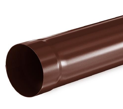 Водосток Aquasistem, система 125x90 - Труба водосточная 1.00м RAL 8017 Коричневый купить в Ульяновске