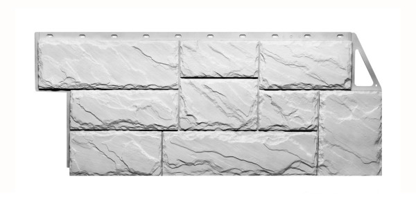 Фасайдинг Серия «Камень крупный»   Мелованный белый купить в Ульяновске