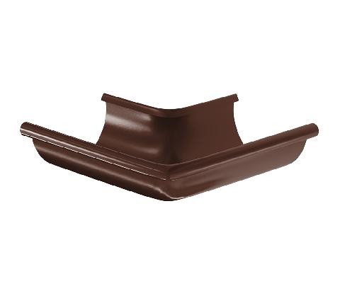 Водосток Aquasistem, система 125x90 - Угол желоба, наружный 90° RAL 8017 Коричневый купить в Ульяновске