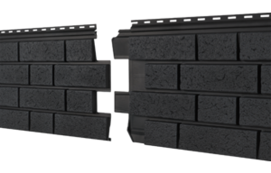 Фасадная панель Ю-пласт Стоун Хаус S-Lock Клинкер Нордик Графитовый купить в Ульяновске