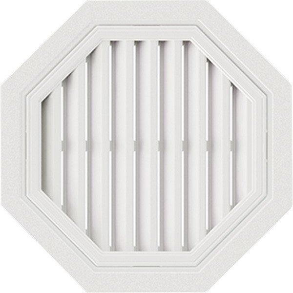 Восьмиугольная фронтонная вентиляционная решётка, Белая купить в Ульяновске