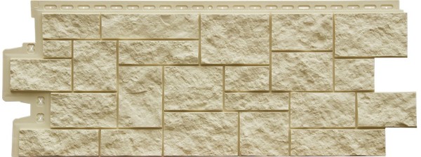 Фасадная панель Grand Line Дикий камень Стандарт бежевый купить в Ульяновске