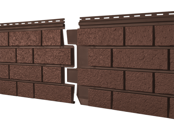 Фасадная панель Ю-пласт Стоун Хаус S-Lock Клинкер терракотовый купить в Ульяновске