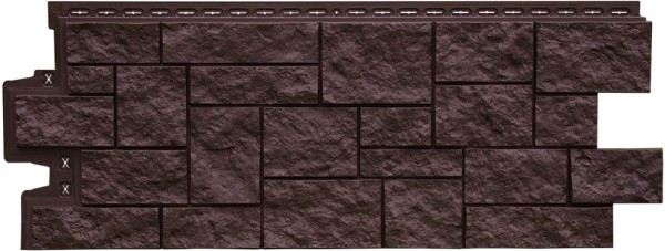 Фасадная панель Grand Line Дикий камень Стандарт Шоколадный (коричневый) купить в Ульяновске