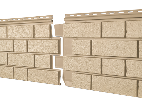 Фасадная панель Ю-пласт Стоун Хаус S-Lock Клинкер песочный купить в Ульяновске