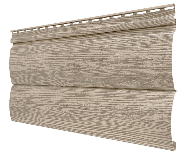 Виниловый сайдинг tecos, серия lux - оцилиндрованный брус двойной, - сибирский кедр купить в Ульяновске