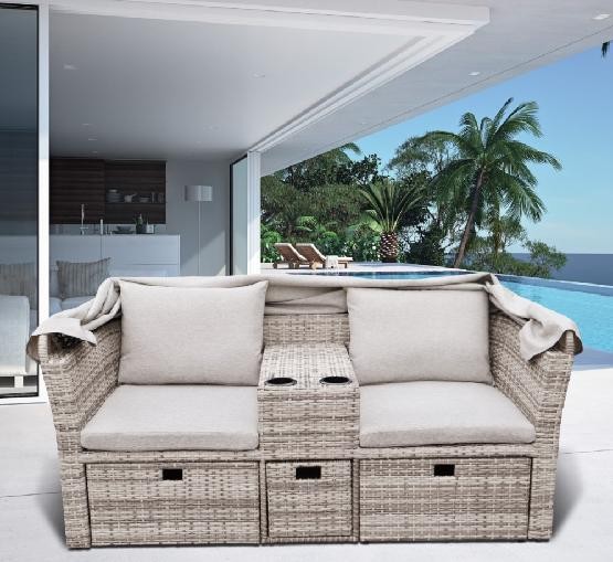 Комплект мебели AFINA плетеной из иск. ротанга AFM-330G Grey купить в Ульяновске