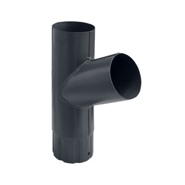 Водосток Grand Line 150x100 – Тройник трубы RAL 7024 купить в Ульяновске