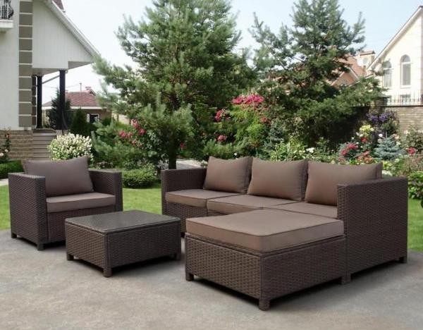 Комплект мебели AFINA плетеной из иск. ротанга YR821A Brown/Beige купить в Ульяновске