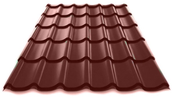 Металлочерепица Металл Профиль Norman полиэстер 0,5 сталь RAL 8017 коричневый купить в Ульяновске