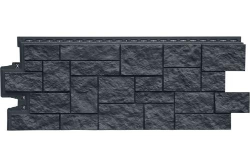 Фасадная панель Grand Line Дикий камень Стандарт графит купить в Ульяновске