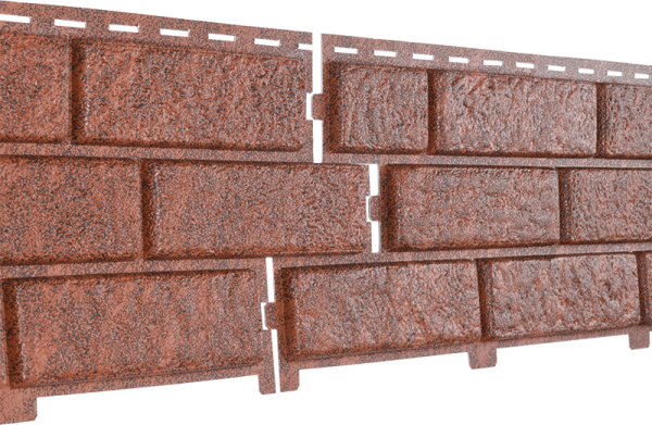 Фасадная панель Ю-Пласт Стоун Хаус Кирпич Красный купить в Ульяновске