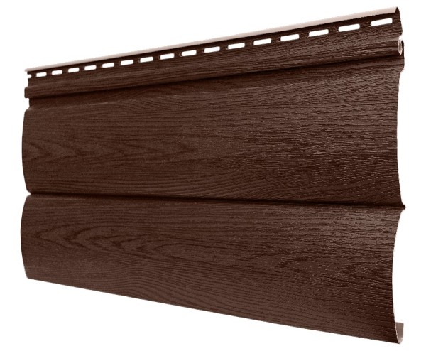 Виниловый сайдинг tecos, серия lux - оцилиндрованный брус двойной, - итальяский орех купить в Ульяновске