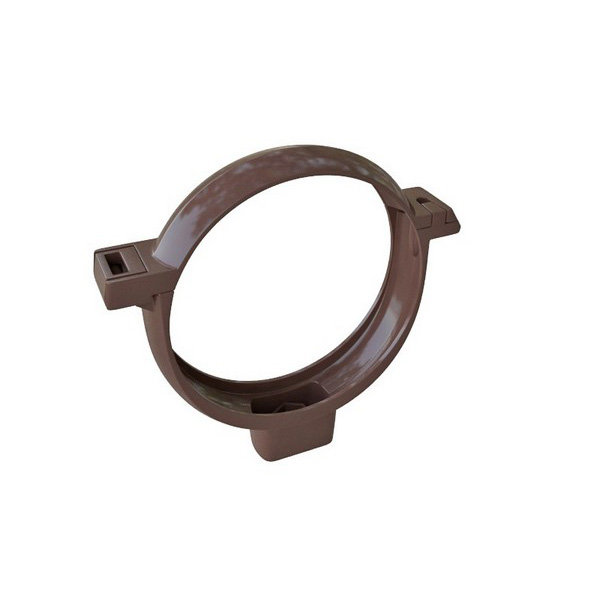 Водосток Альта-Профиль ПВХ – Хомут трубы (коричневый) купить в Ульяновске