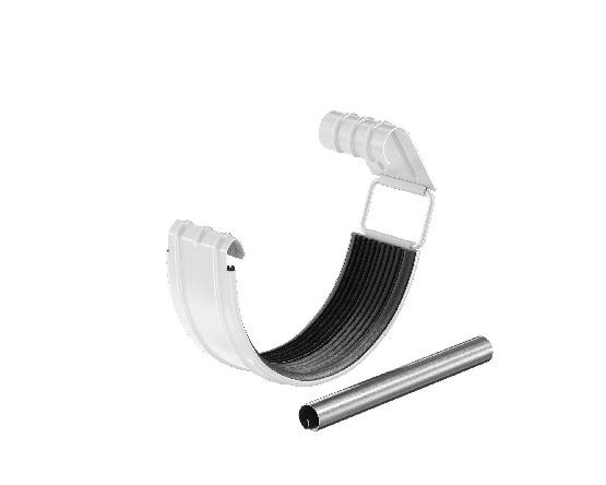 Водосток Aquasistem, система 125x90 - Соединитель желоба с резиновым уплотнителем RR 20 Мраморно-белый купить в Ульяновске