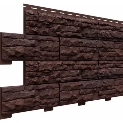 Фасадная панель Скалистый риф Премиум Каштан купить в Ульяновске