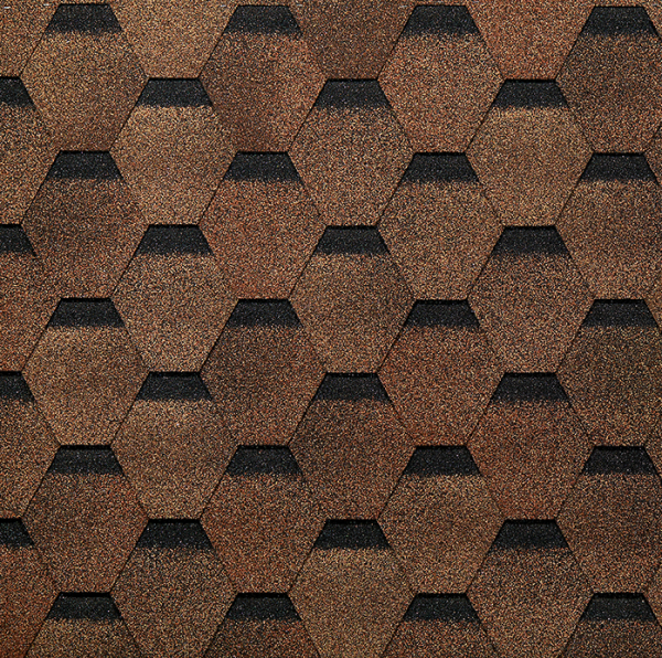 Гибкая черепица EURASIA Docke, Коллекция ШЕСТИГРАННИК Светло-коричневый купить в Ульяновске