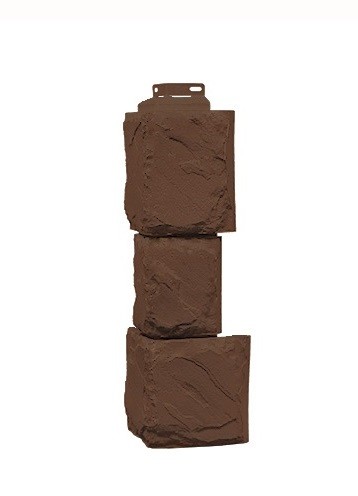 Угол Фасайдинг Серия «Камень крупный» Коричневый купить в Ульяновске