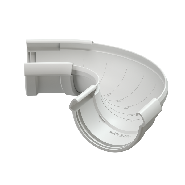 Угол желоба регулируемый Docke Lux ПВХ Пломбир купить в Ульяновске