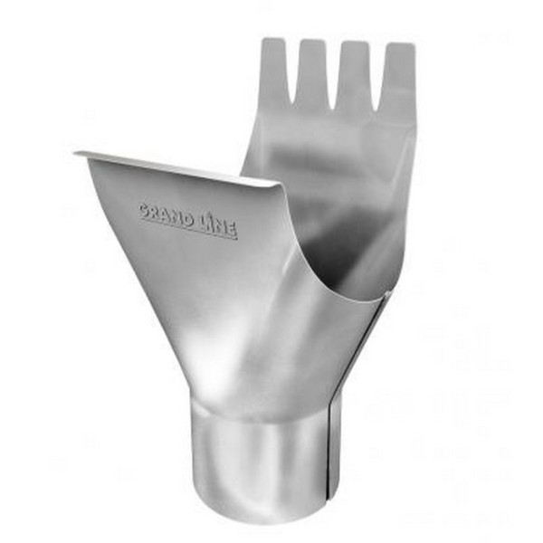 Водосток Grand Line 125x90 – Воронка желоба RAL 9003 купить в Ульяновске