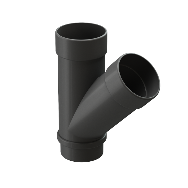 Тройник 45˚ для водосточной трубы Docke Lux ПВХ - Графит купить в Ульяновске