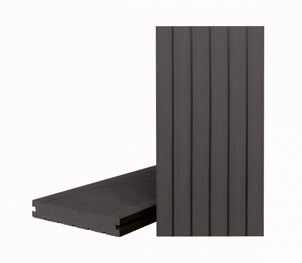 Террасная доска Классик Чёрное дерево (полнотелая с пазом) купить в Ульяновске