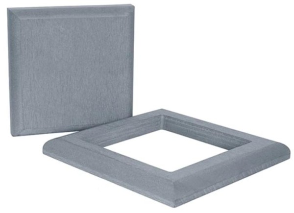 Комплект крышка и юбка ДПК для столба Polivan DENPASAR серый купить в Ульяновске