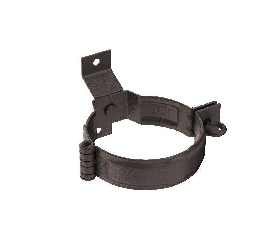 Водосток Aquasistem, Система 125x90 - Декоративный хомут трубы под дерево с комплектом крепления RR 32 Тёмно-коричневый matt купить в Ульяновске