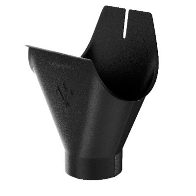 Водосток Aquasistem, система 125x90 - Воронка желоба RAL 9005 Чёрный