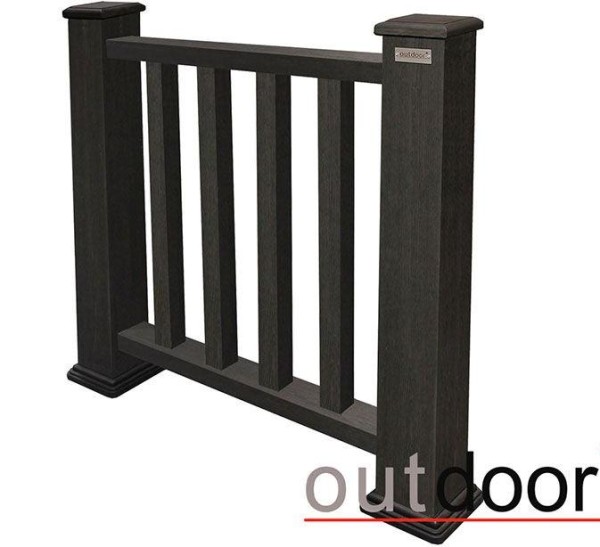 Ограждение из ДПК Outdoor Классик 3D STORM чёрный купить в Ульяновске