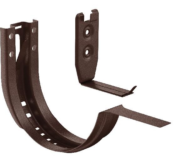 Водосток Aquasistem, Система 125x90 - Крюк крепления желоба короткий регулируемый RAL 8017 Коричневый matt купить в Ульяновске