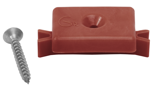 Пластиковая клипса с саморезом, Grinder шовный монтаж 5 mm красный купить в Ульяновске