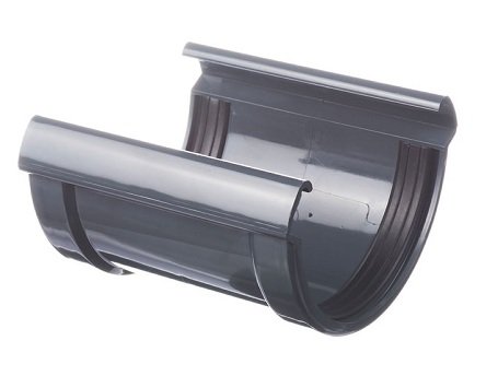 Соединитель желоба Docke Lux ПВХ - Графит купить в Ульяновске